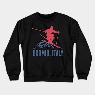 Bormio Slopes Skier Crewneck Sweatshirt